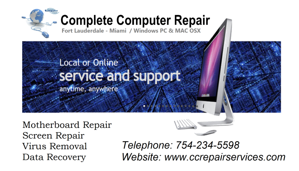 Complete Computer Repair Latest Virus news Local Fort Lauderdale Miami, USA